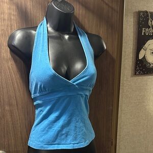 Y2K vintage Blue Halter Top
